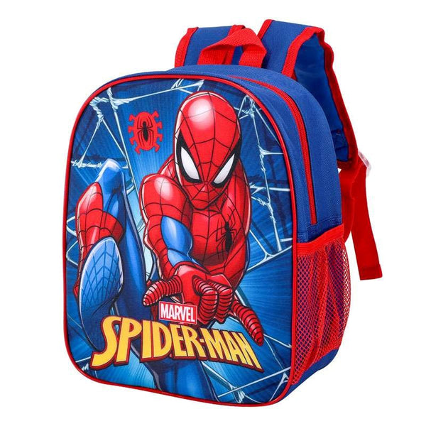 Marvel Spider-Man Backpack Kumperi Kids School Bag Blue Red Boys 30cm Web Design