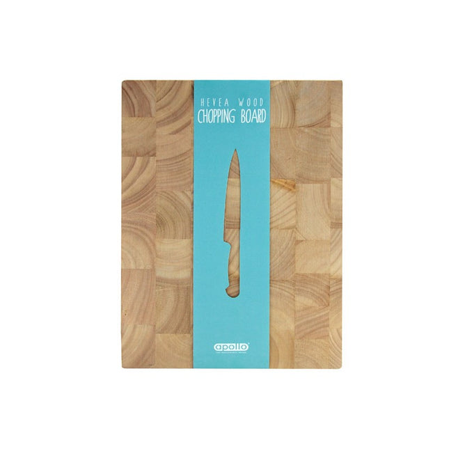 Apollo Butcher Block Chopping Board - 35x25x4cm End Grain Hevea Wood | Kumperi