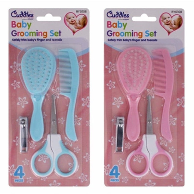 Baby Grooming Set Pink - Soft Brush & Comb First Steps | Kumperi