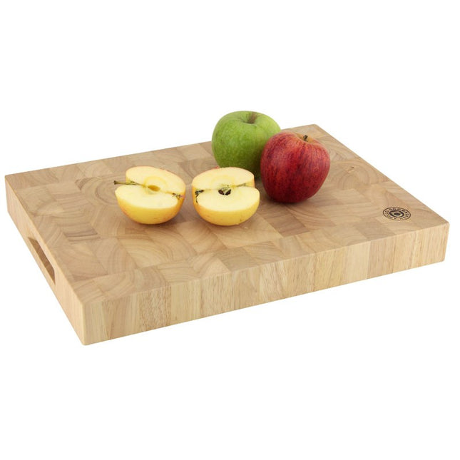 Apollo Butcher Block Chopping Board - 35x25x4cm End Grain Hevea Wood | Kumperi