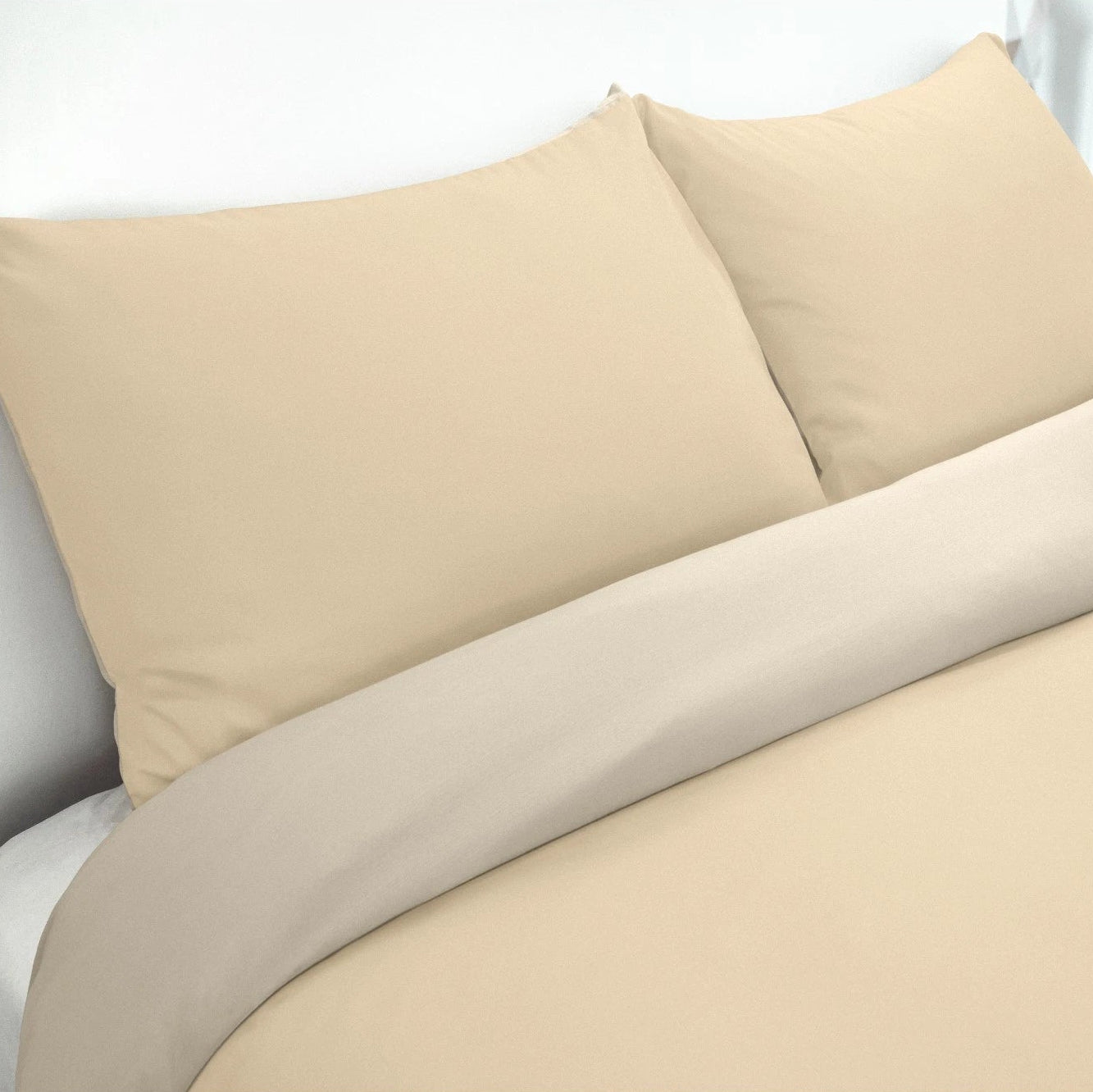 Lyla Reversible King Duvet Cover Set | Stone Ecru | Non Iron | Kumperi