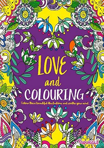 ADULT - KIDS -  COLOURING - KUMPERI - CREATIVE AND LOVE MIND RELAXATION - LARGE A4 SIZE BOOK
