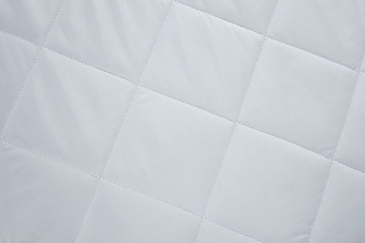 White waterproof quilted mattress protector by Sleep Safe